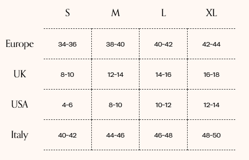 paul size guide
