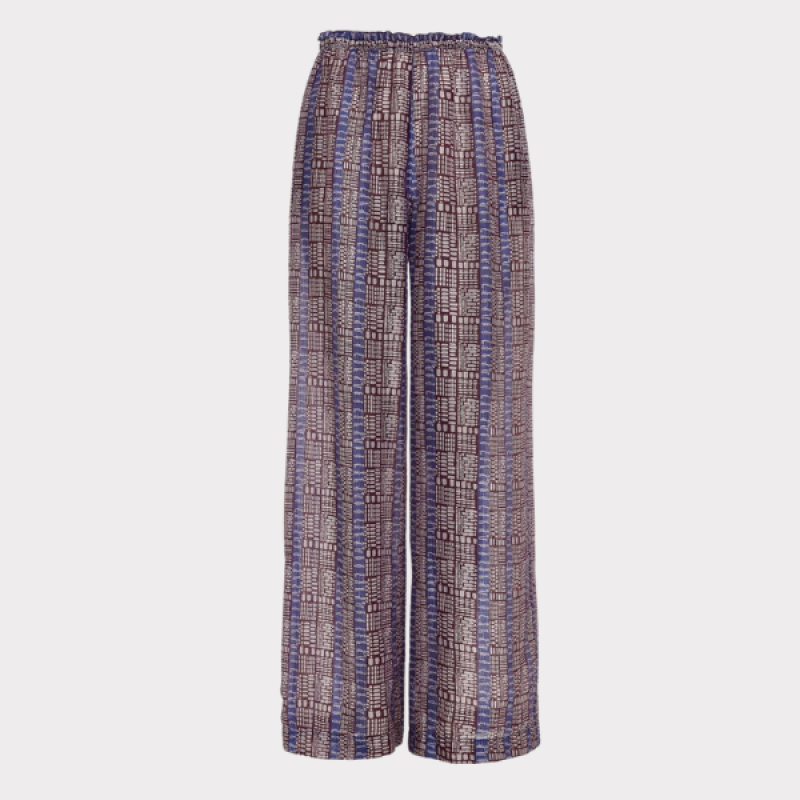Devotion Twins Isola Buks Mønstrede, løse bukser i høj talje