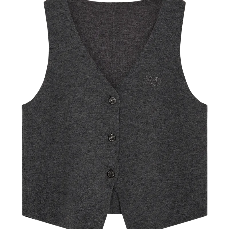 Copenhagen Muse ZINA-WAISTCOAT_Dark_Grey_Melange