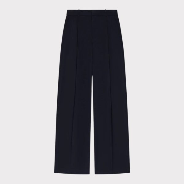 From HERMAN Pleated Pant Wool Navy