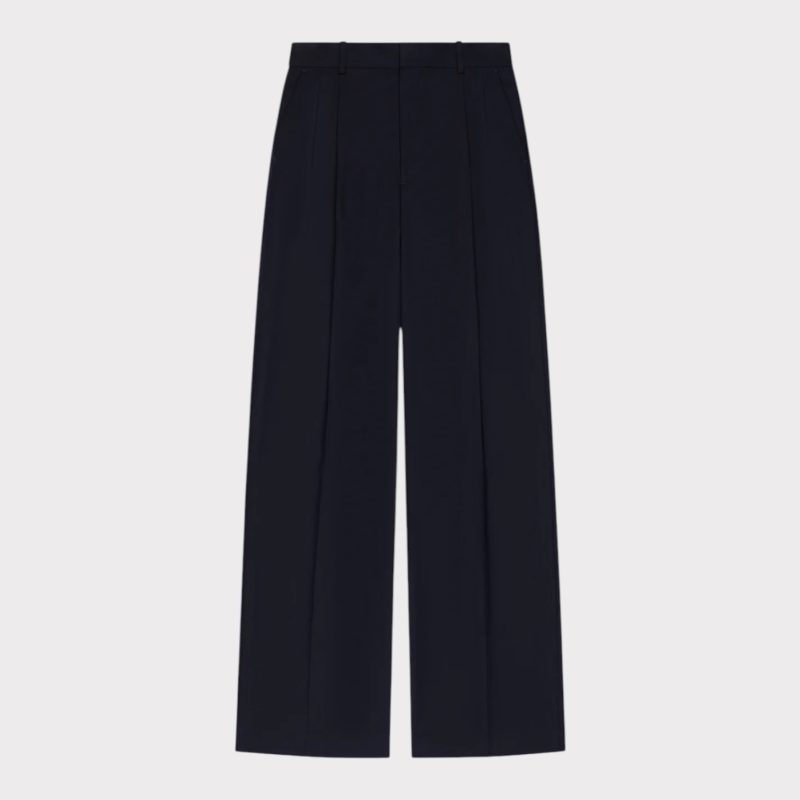 From HERMAN Pleated Pant Wool Navy