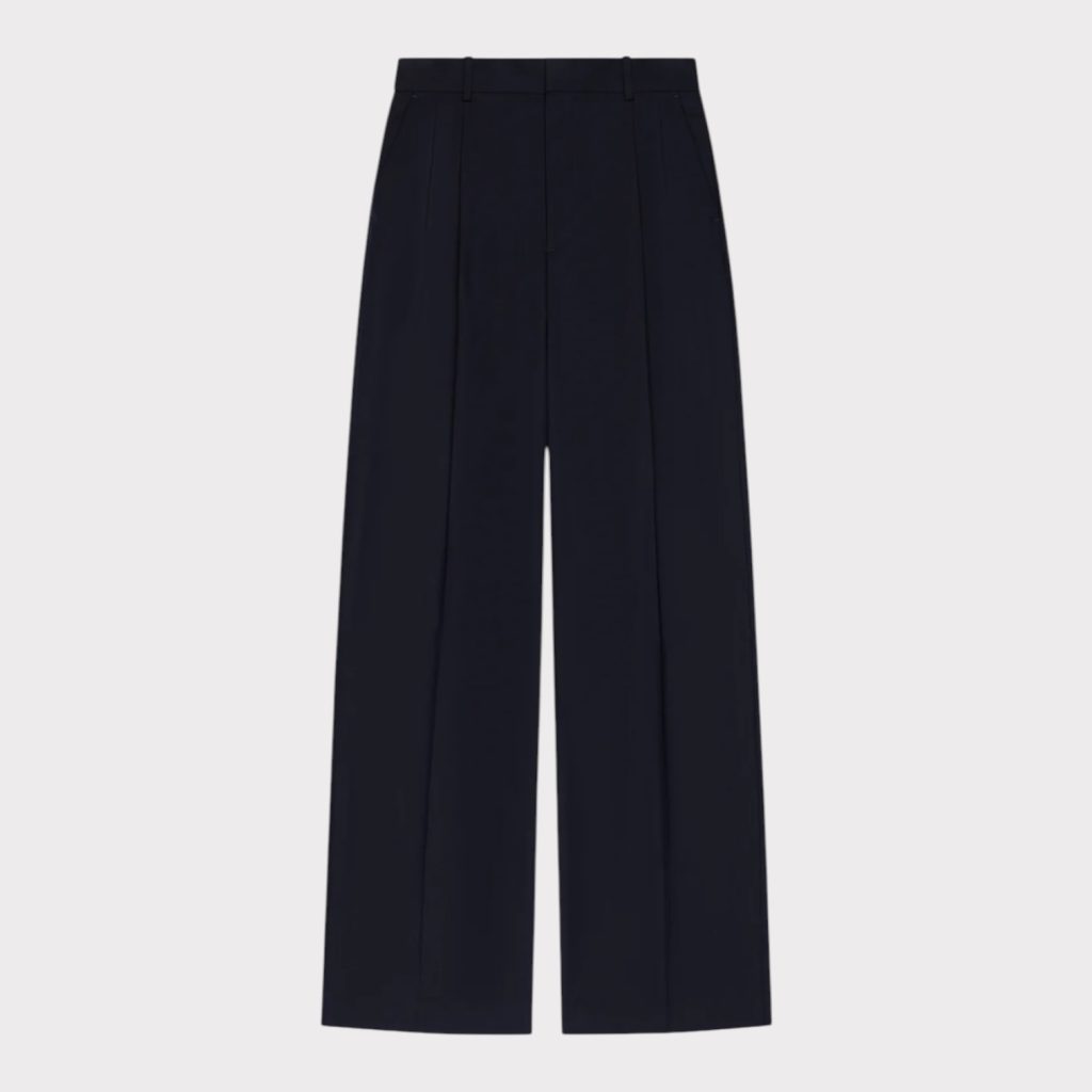 From HERMAN Pleated Pant Wool Navy