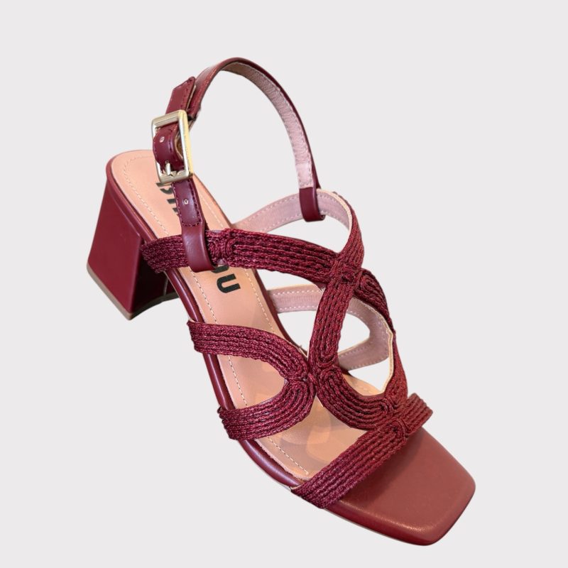 bibilou sandal burgundy