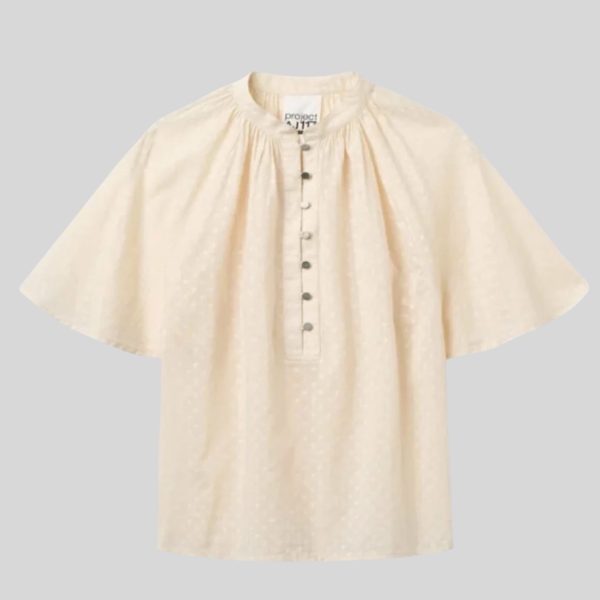 AJ117 Sandie Pale Blush Bluse