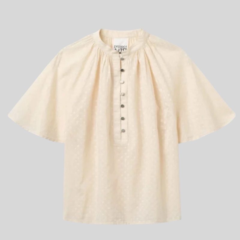 AJ117 Sandie Pale Blush Bluse