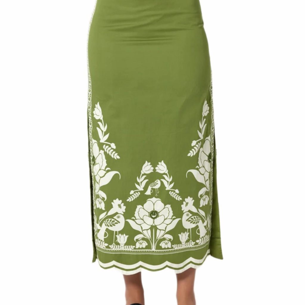 scarlett poppies sandina skirt calla green