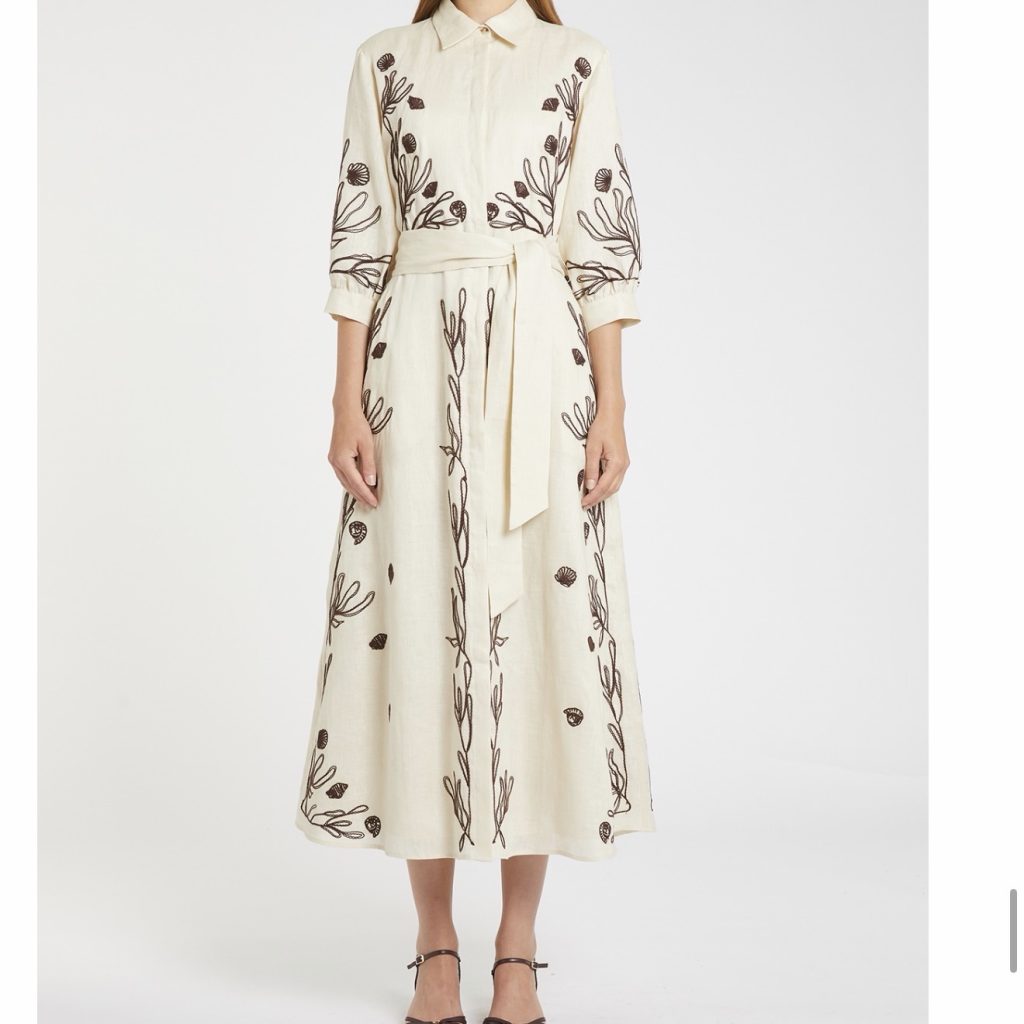 marella dress with embroidery